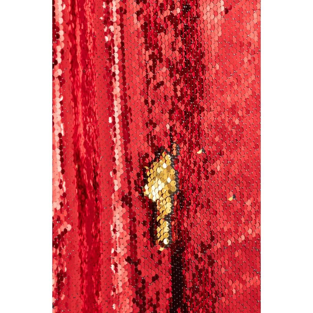 Rideau Sequins Rouge Or Réversible - Designix