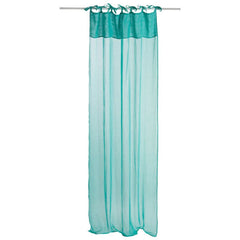 Vorhang Voile Baumwolle Leinen Aqua