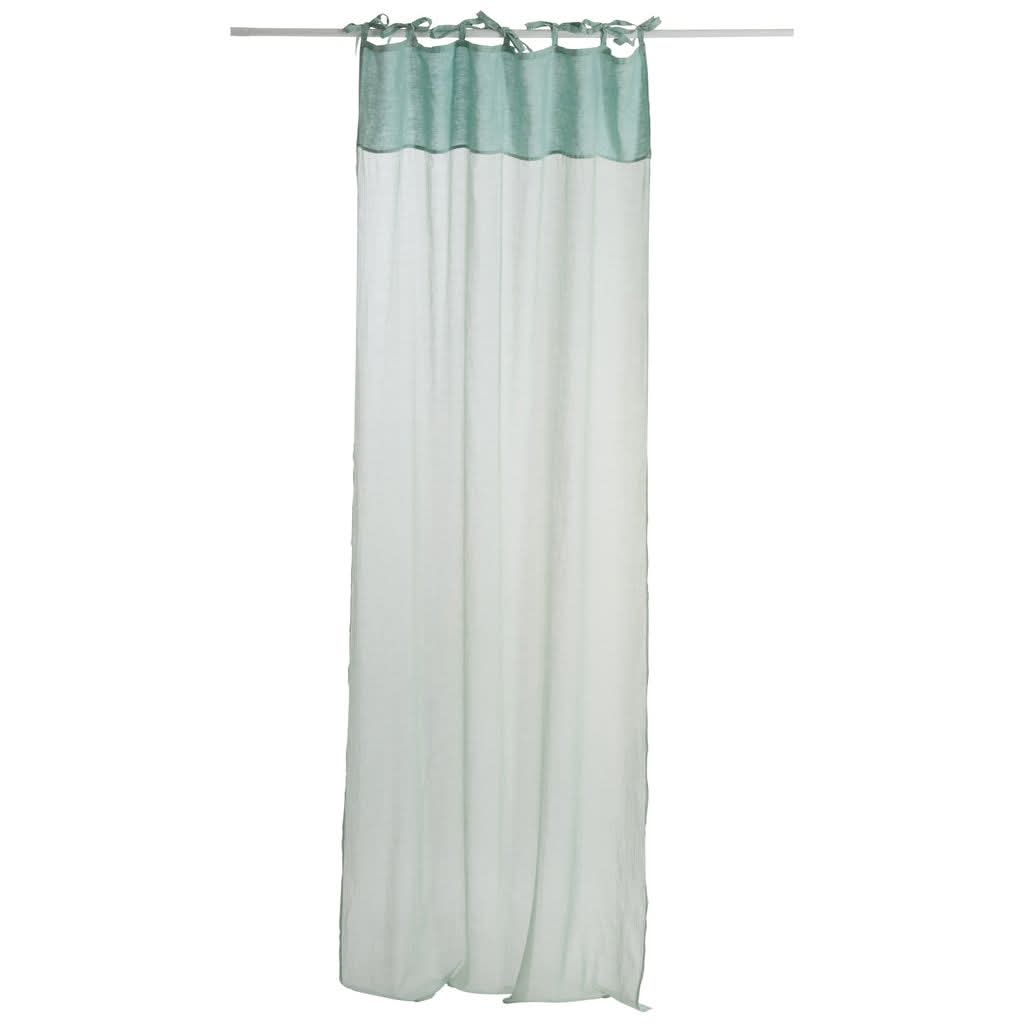Baumwoll-Leinen-Voile-Vorhang Mint | Tela
