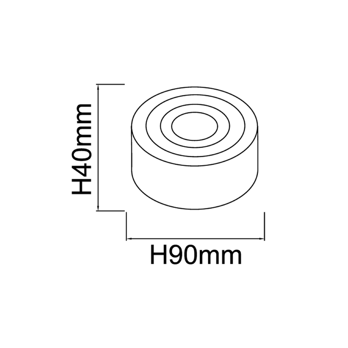 Spot plafond LED Rullo mini taupe, IP44