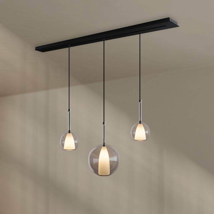 Suspension de table Belluna 3 lumières, longueur 160 cm