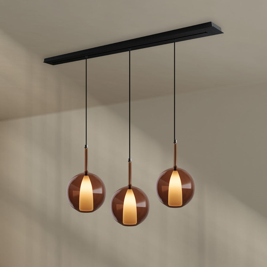 Suspension de table Belluna 3 lumières, longueur 160 cm