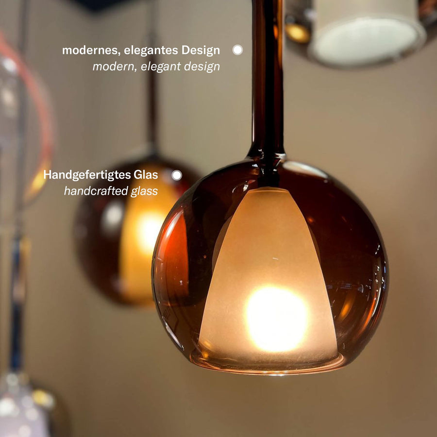 Suspension Belluna en verre, câble 1,5 m