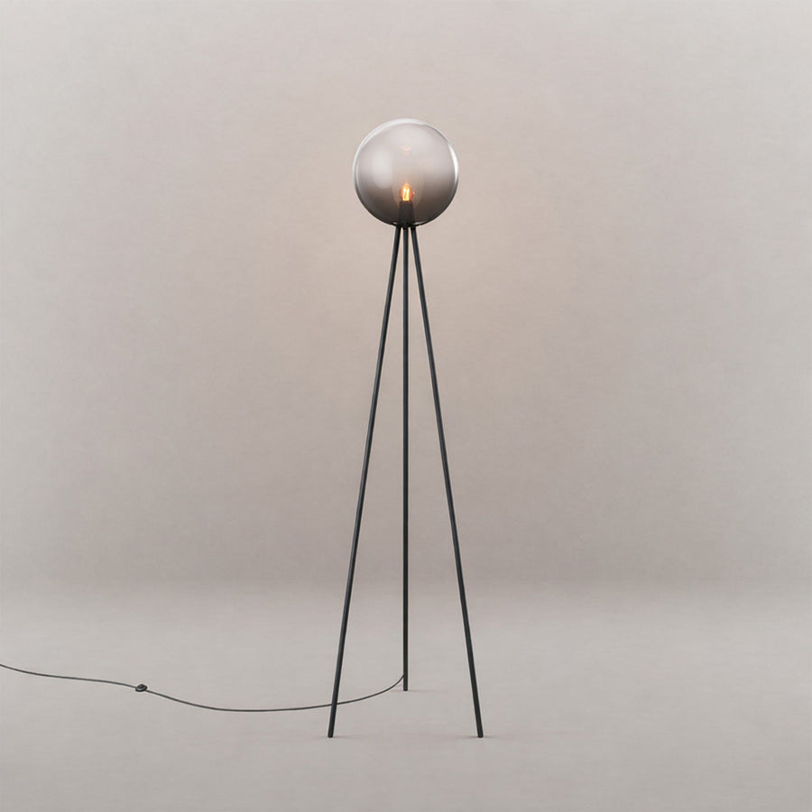 Lampadaire trépied Orb Tripod globe en verre, H 160 cm