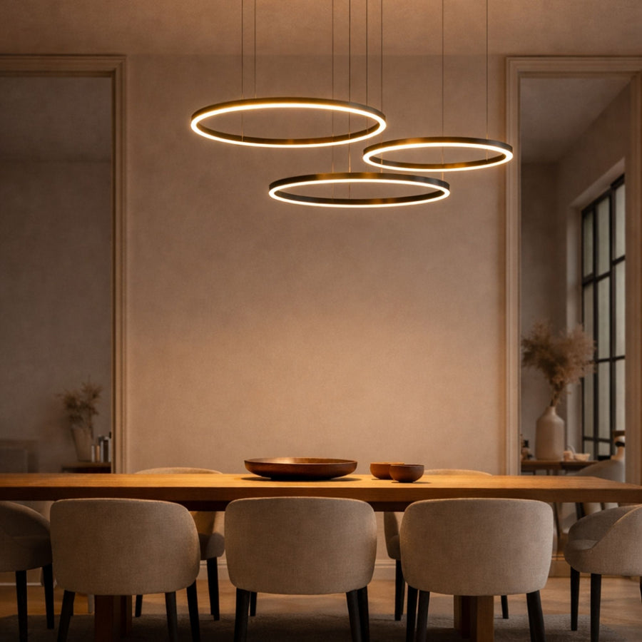 Suspension LED Ring 3 anneaux décalés