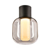 Plafonnier extérieur Ovalisk anthracite, verre