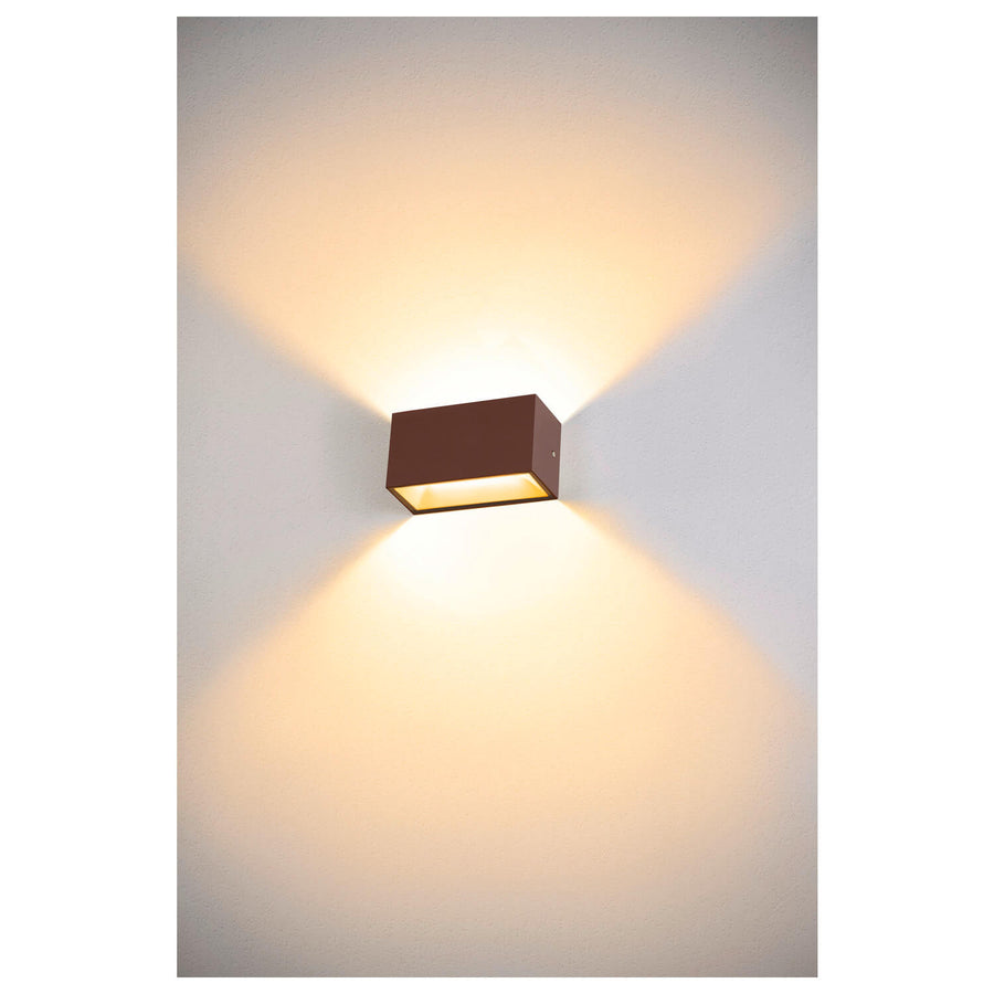 Applique extérieure Sitra rouille, verre