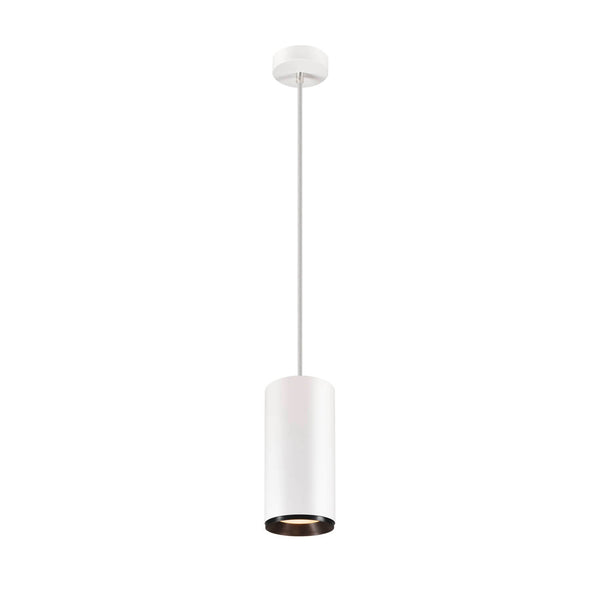 Suspension Numinos blanche et noire, H 25,8 cm, blanc chaud, faisceau 36°