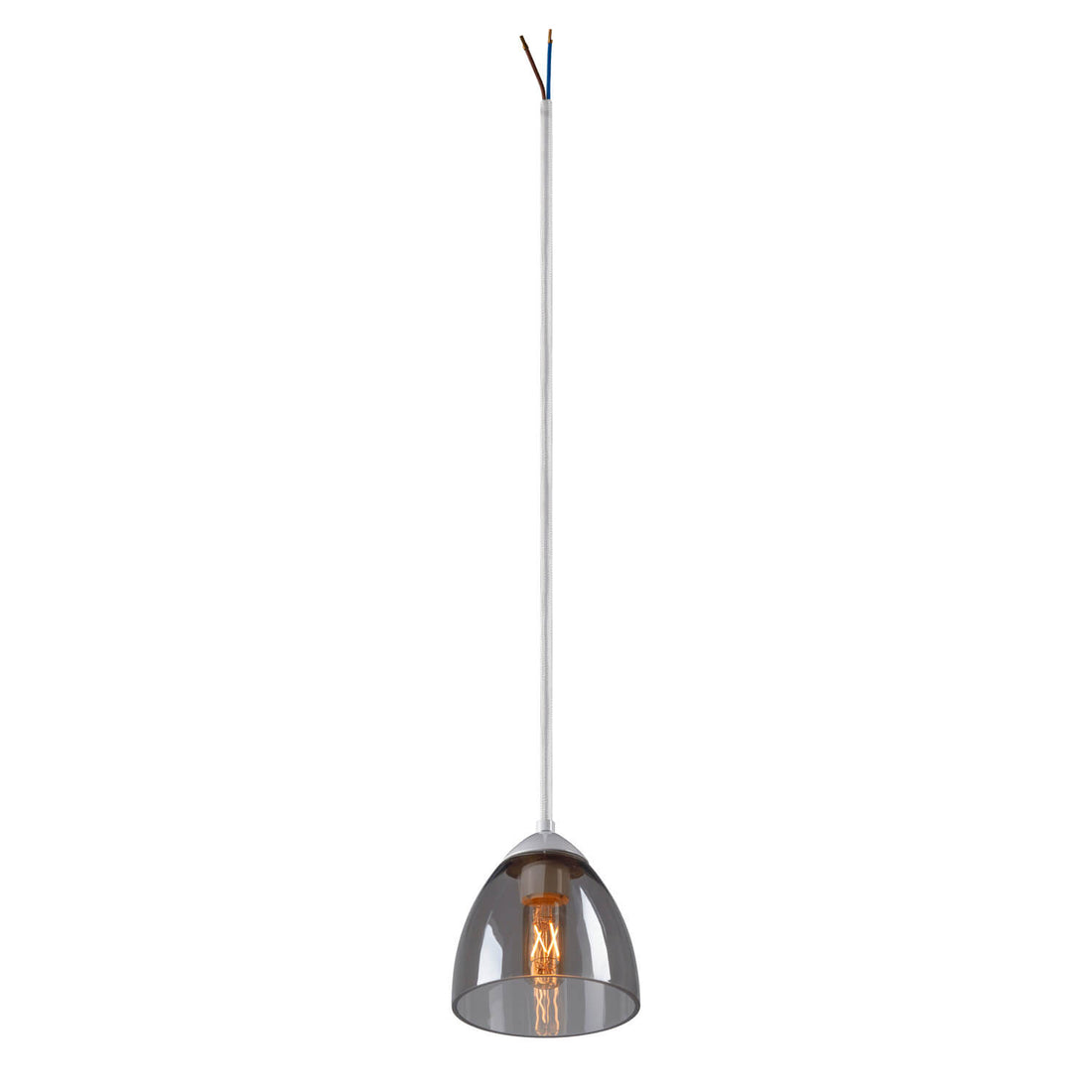 Suspension Para Cone blanche et transparente, verre