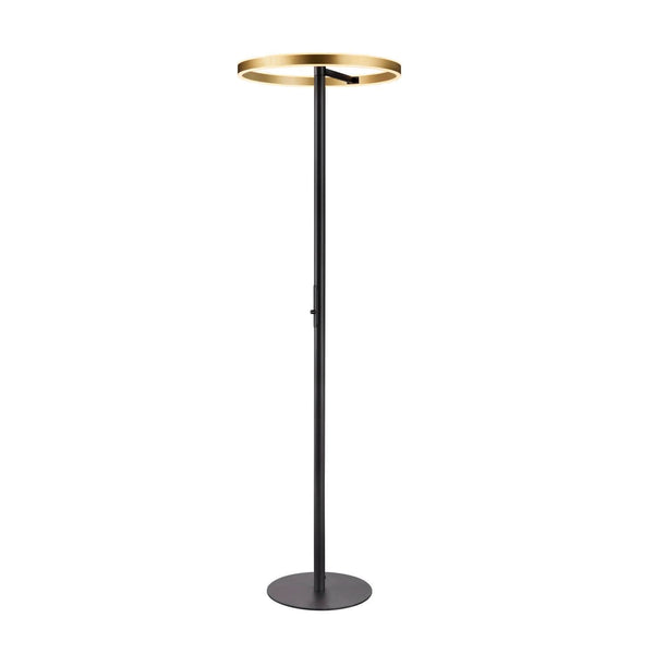 Lampadaire ONE noir et laiton, H 196 cm
