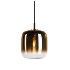 Suspension Pantilo dorée et chromée, verre, H 21,3 cm