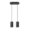 Suspension Asto 2 lumières noire