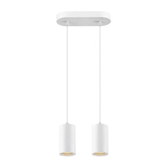 Suspension Asto 2 lumières blanche