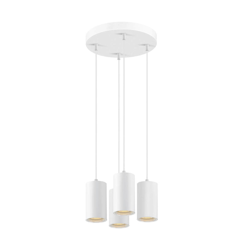Suspension Asto 4 lumières blanche