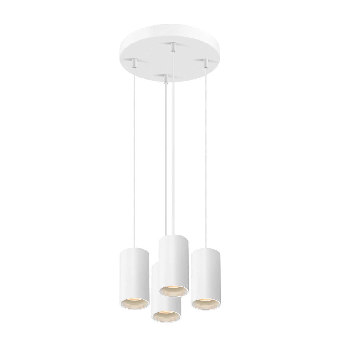 Suspension Asto 4 lumières blanche