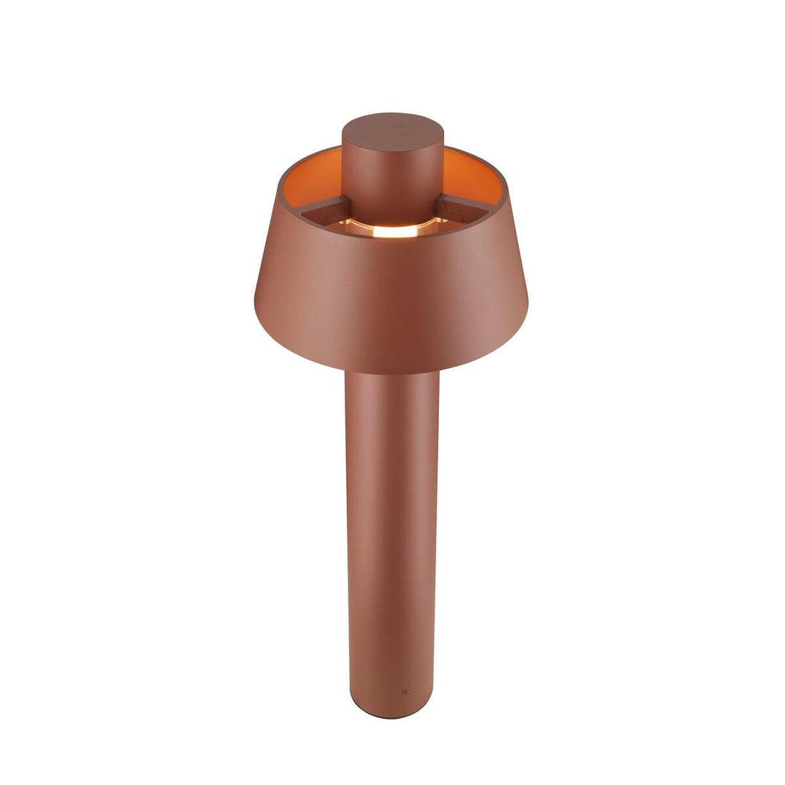 Lampadaire extérieur Photoni rouille, H 75 cm, Ø 25 cm