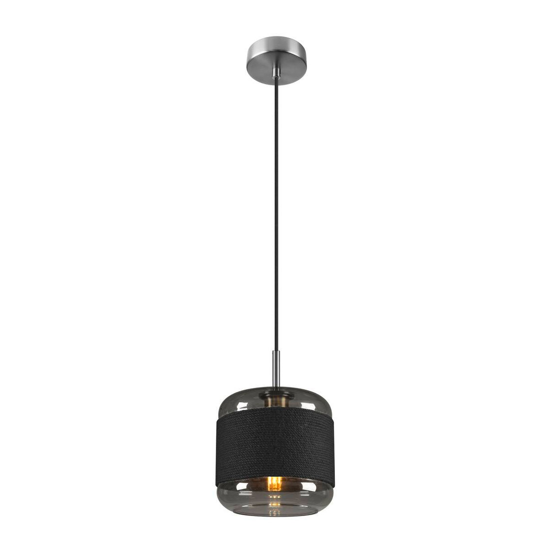 Suspension Pantilo Rope argentée, H 28 cm