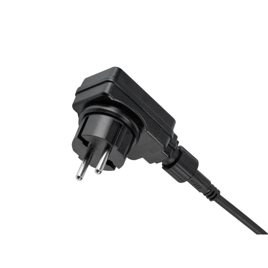 Prise électrique noire avec câble d'alimentation du luminaire