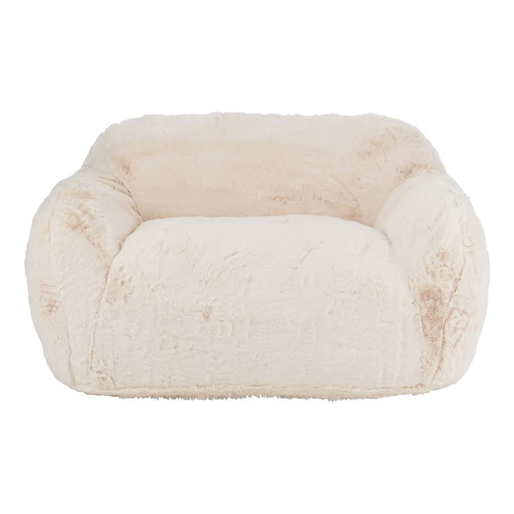 Sofa Crème Polyester Grand