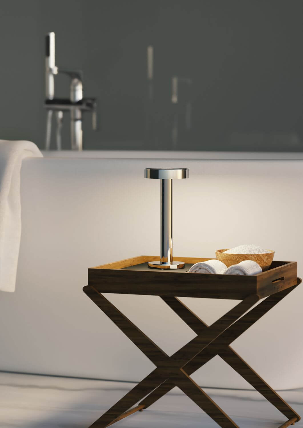 Lampe de chevet | Boro Chromée