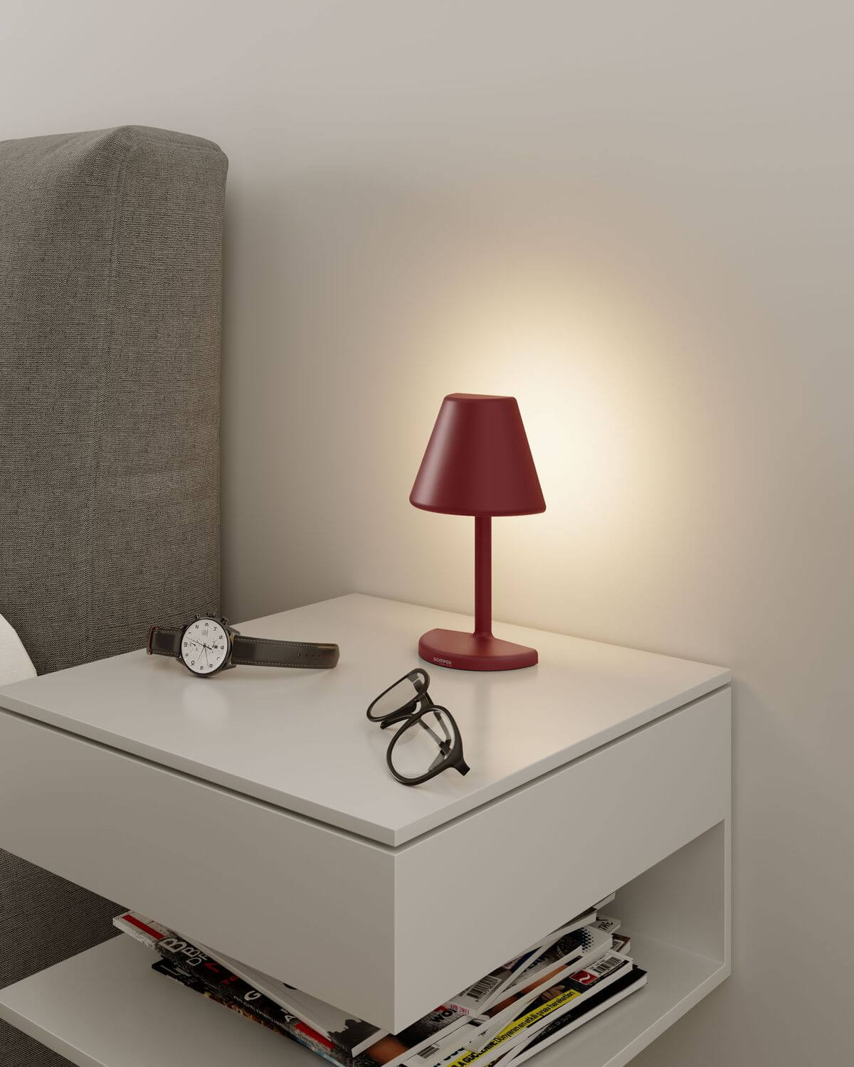 Lampe à poser sans fil Twin rouge