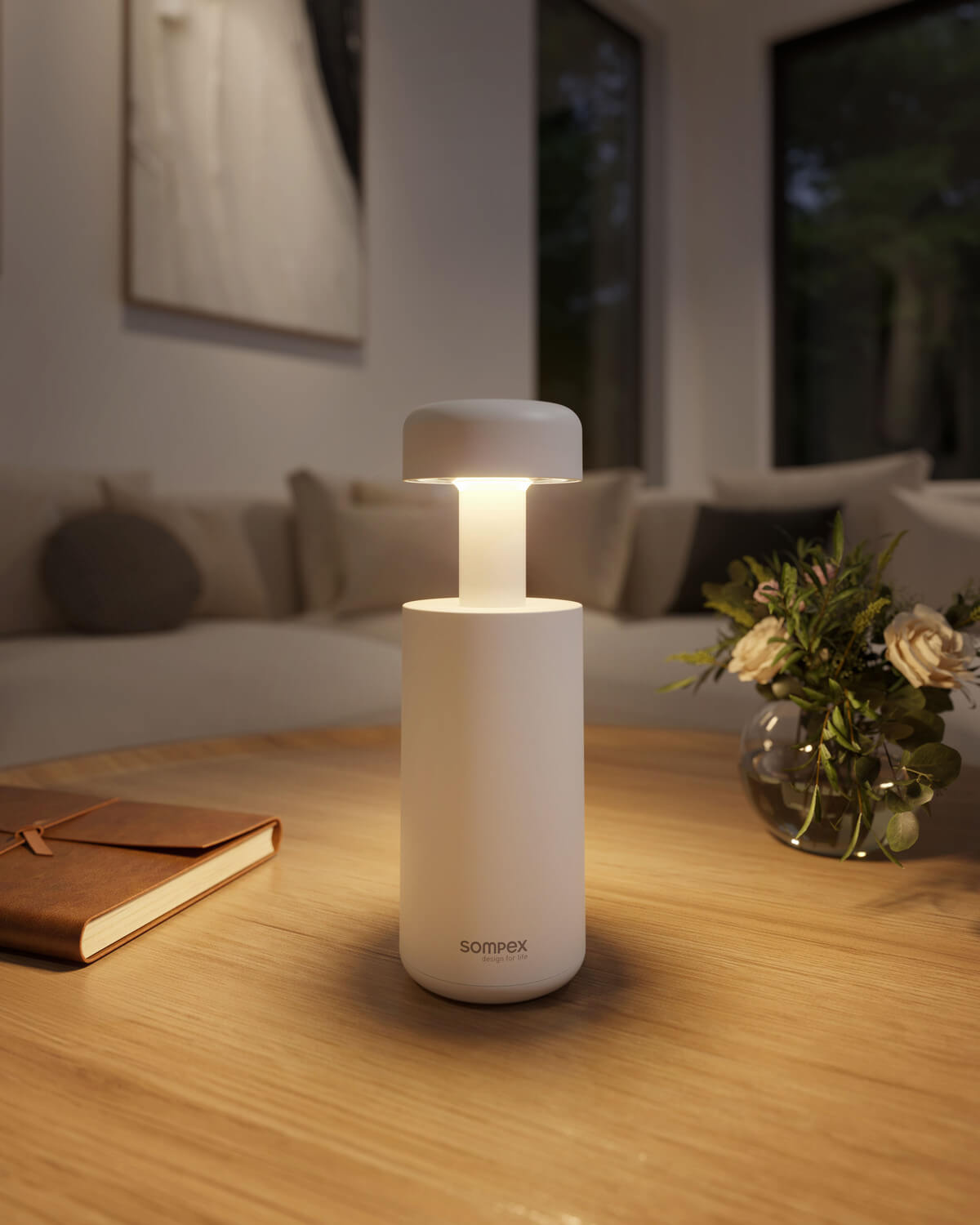 Lampe extérieure Lubao blanche