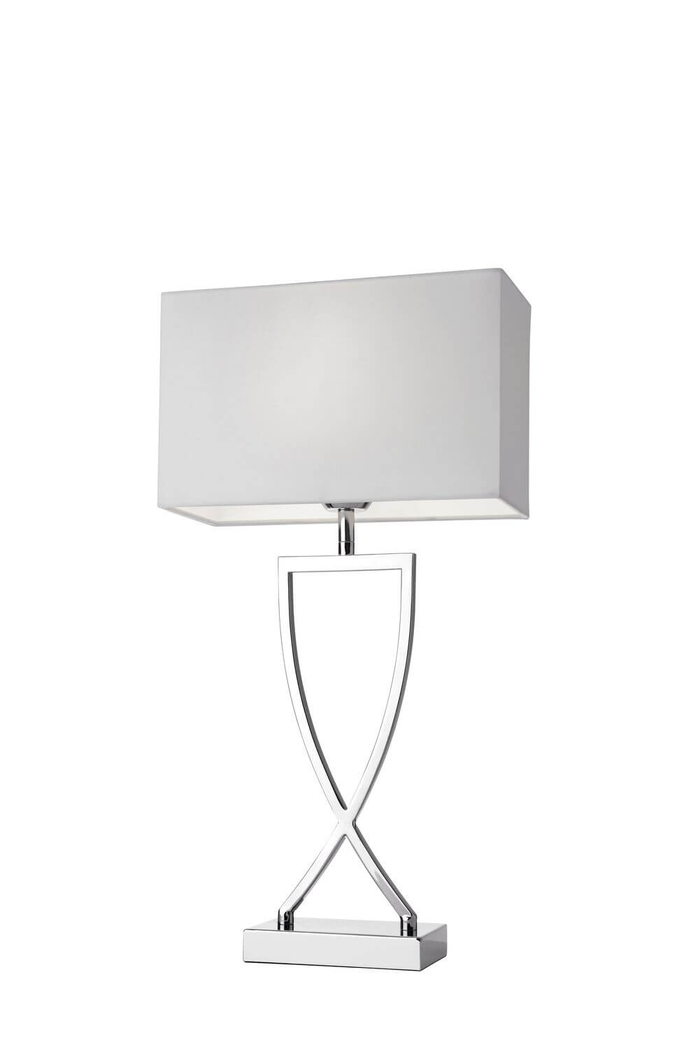 Lampe à poser Toulouse chromée, H 52 cm
