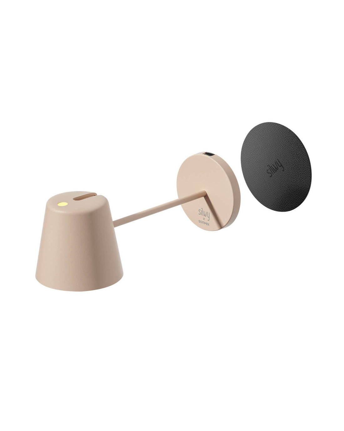 Lampe extérieure Silwy beige, L 20,5 cm