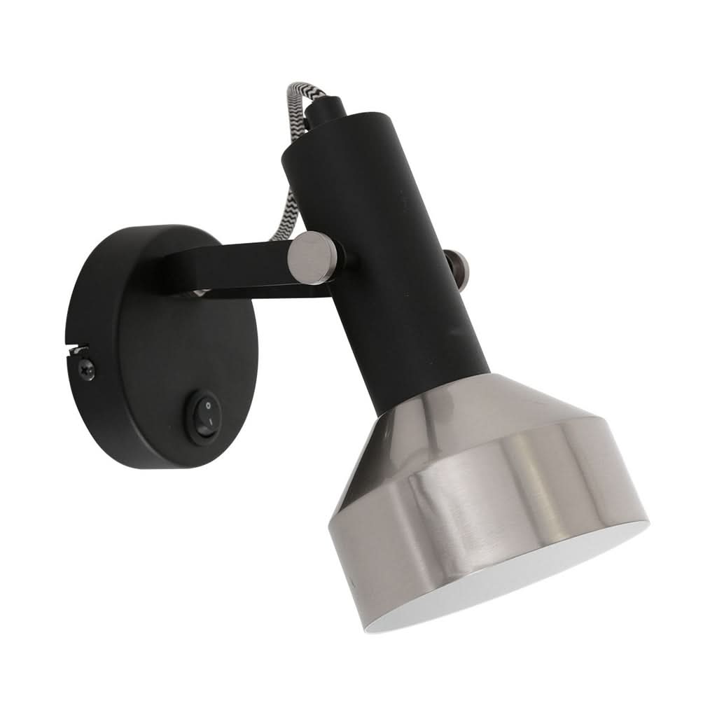 Wandleuchte Stahl Schwarz Dimmbar