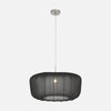 Hängeleuchte Lampenschirm schwarzer Voile-Stoff, Ø 60 cm | Nébra
