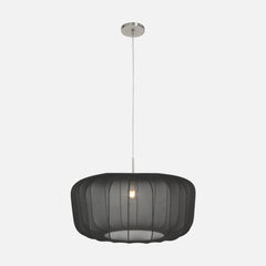 Hängeleuchte Lampenschirm schwarzer Voile-Stoff, Ø 60 cm | Nébra