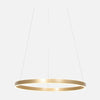 LED-Hängeleuchte goldener Ring mit Dimmer, Esszimmer | Ringlux