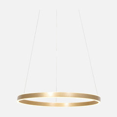 LED-Hängeleuchte goldener Ring mit Dimmer, Esszimmer | Ringlux