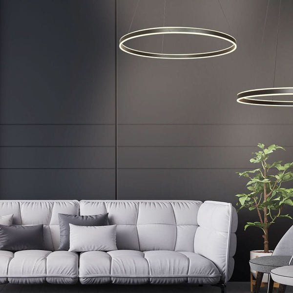 Suspension Anneau Noir Contemporain | Anir