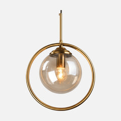 Hängeleuchte Glaskugel, modernes Design Gold und Schwarz | Sphère Céleste