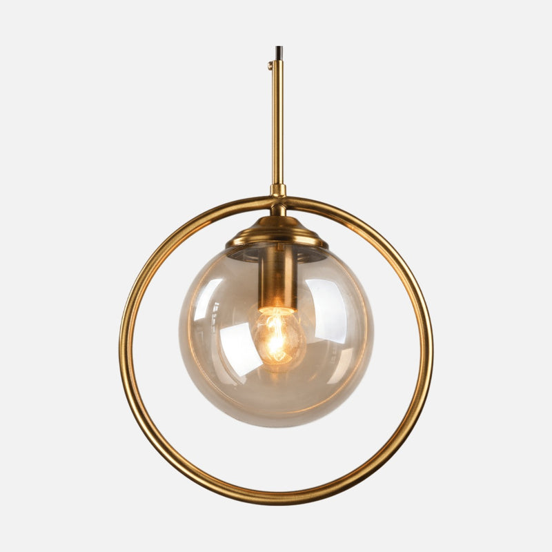 Hängeleuchte Glaskugel, modernes Design Gold und Schwarz | Sphère Céleste