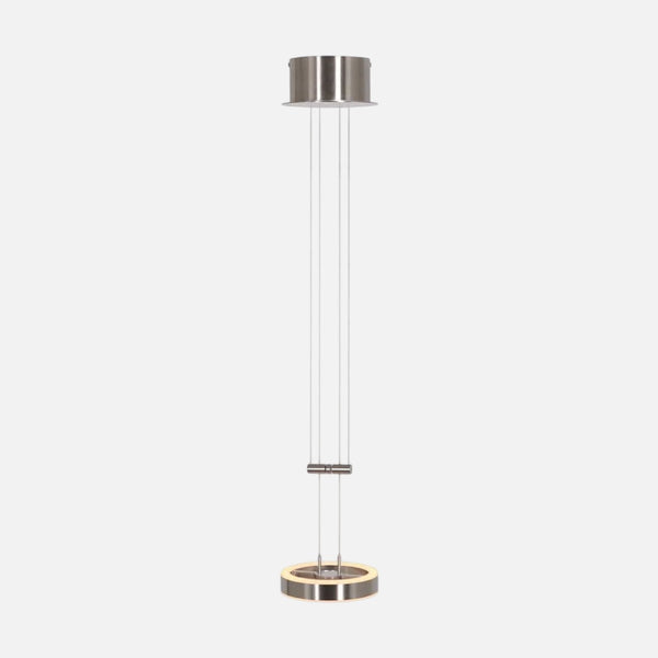 Hängeleuchte Piola LED-Ring, gebürsteter Stahl, Ø 15 cm, verstellbar, Esszimmer | 3500ST