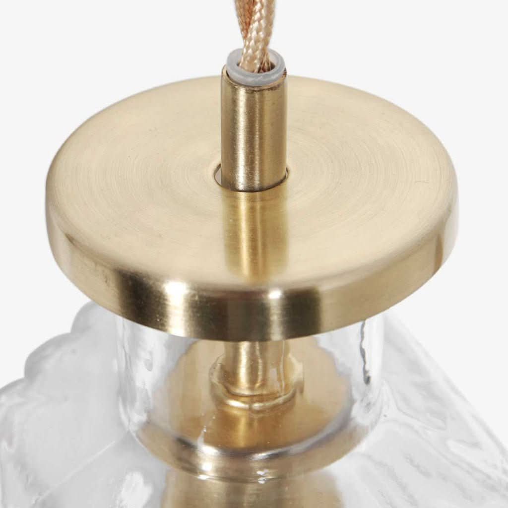 Suspension En Verre Et Laiton | Grazio - Designix Suspension Luminaire