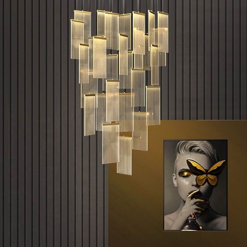 Design-Treppenaufhängung | Beleuchteter Tanz