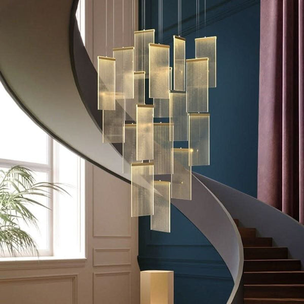 Design-Treppenaufhängung | Beleuchteter Tanz