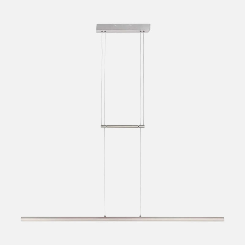 Suspension led cuisine, barre acier 114,5 cm à variateur tactile | Liné'Acier