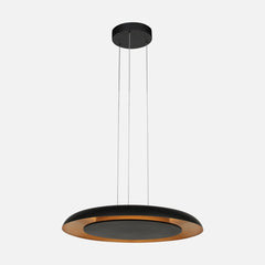 LED-Pendelleuchte für das Esszimmer, mattschwarzer Lampenschirm mit goldener Innenseite, verstellbar | Veil