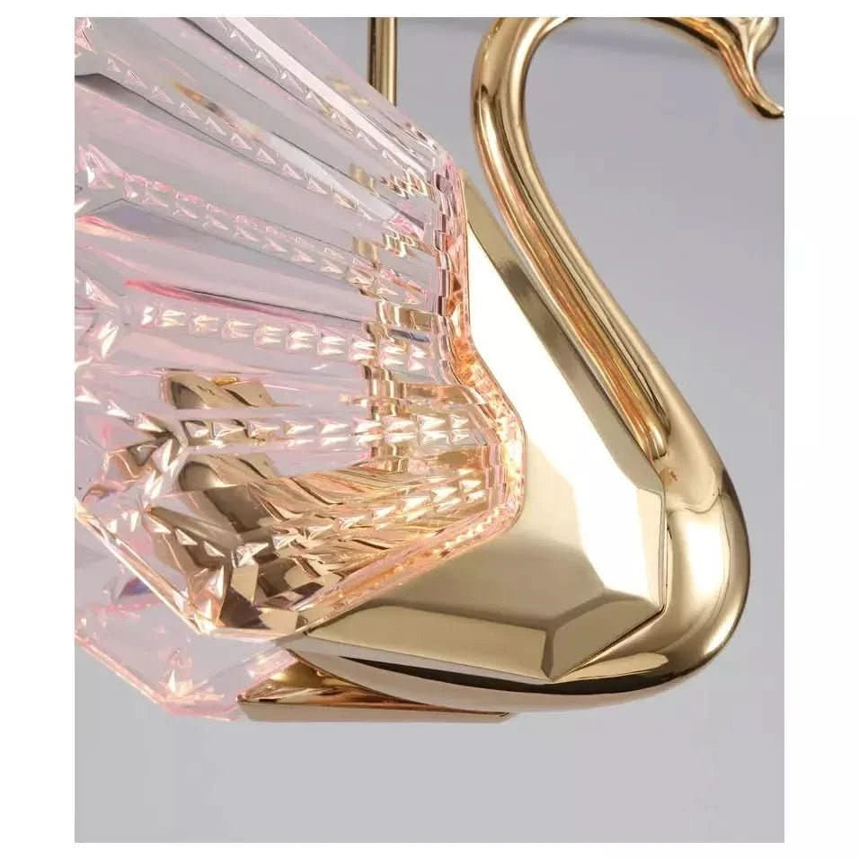 Suspension Luminaire Original Cygne | Rêve Étincelant - Designix Suspension luminaire Bleu | Courbée