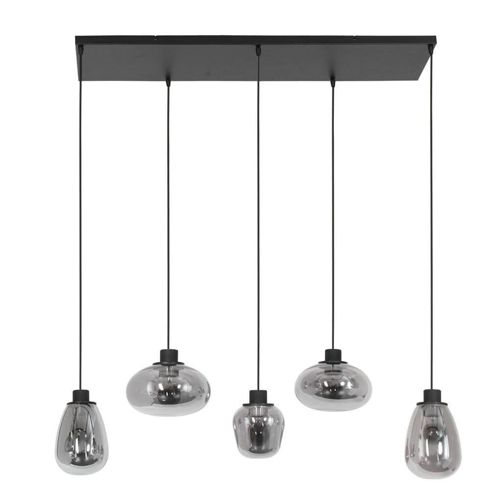 Suspension Noire Élégante 5 Lumières | Uory - Designix Suspension Luminaire