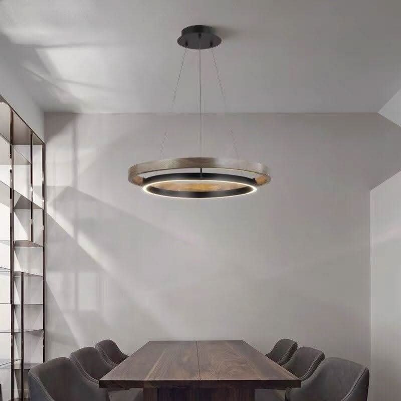 Suspension Plate | Douceur Luminescente - Designix Suspension luminaire Noir Diamètre 60cm Blanc Chaud