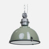 Suspension verte, abat-jour industriel Ø 42 cm à hauteur réglable, salon | Bikkel
