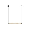 Suspension ZAMBELIS 20W Dimmable DESIGN Albatre Blanc et Noir Sable 2538
