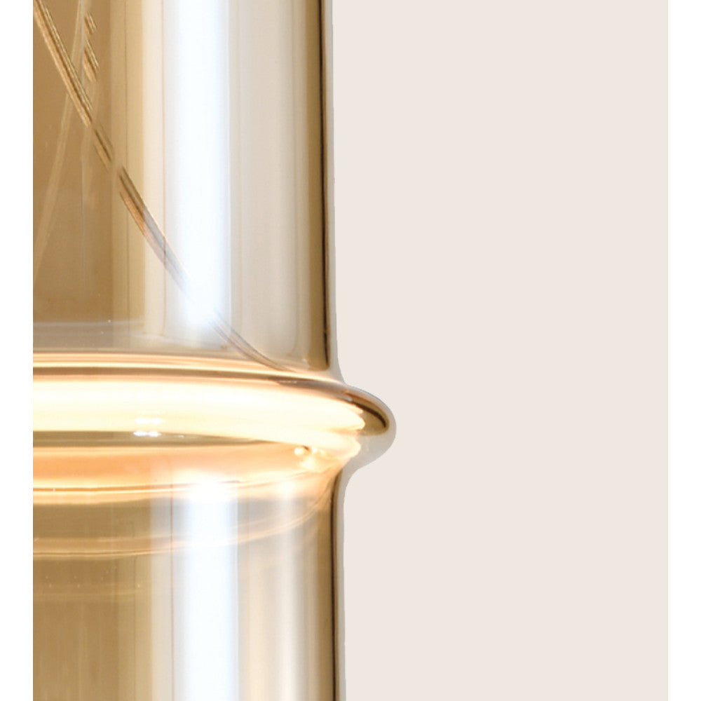 Suspension ZAMBELIS 26W Dimmable DESIGN Champagne et Noir Mat 2536