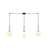 Suspension ZAMBELIS 3xE27 DESIGN Noir Sable et Laiton Sans Source 22153