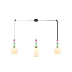 Suspension ZAMBELIS 3xE27 DESIGN Noir Sable et Laiton Sans Source 22153